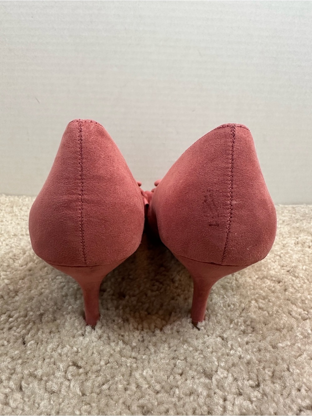 Kaari Blue Coral Pink Ruffle Pointed heels, size 8.5, new without box - Picture 4 of 6